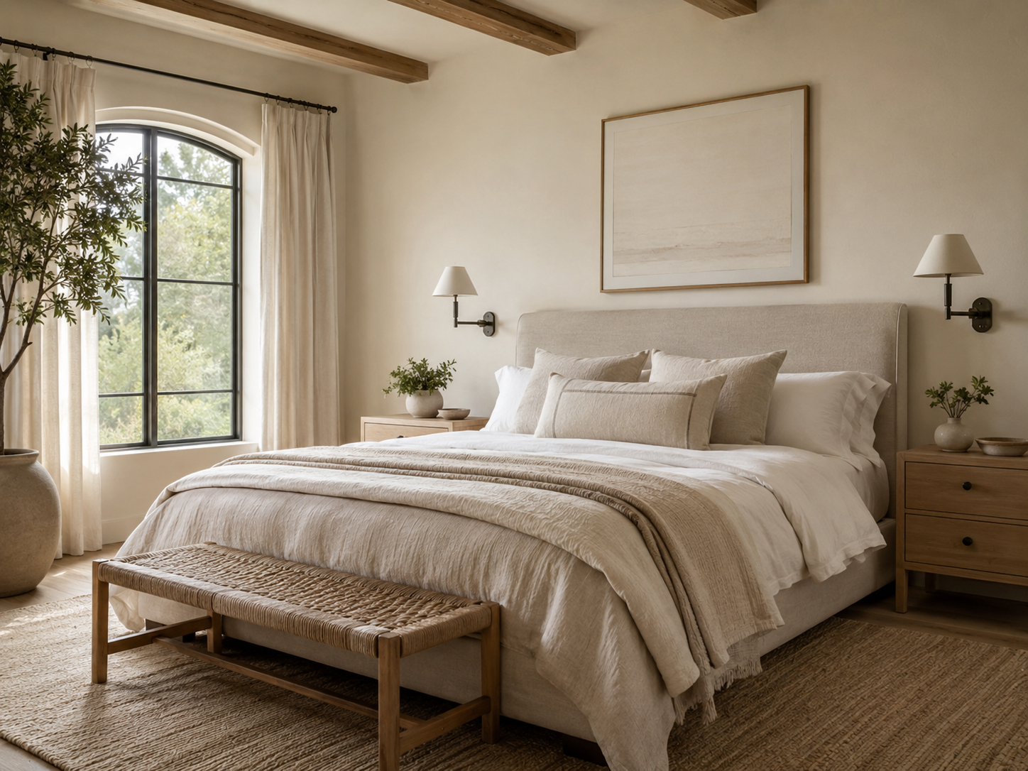 Dormitorio elegante diseñado por Virgo Interiorismo
