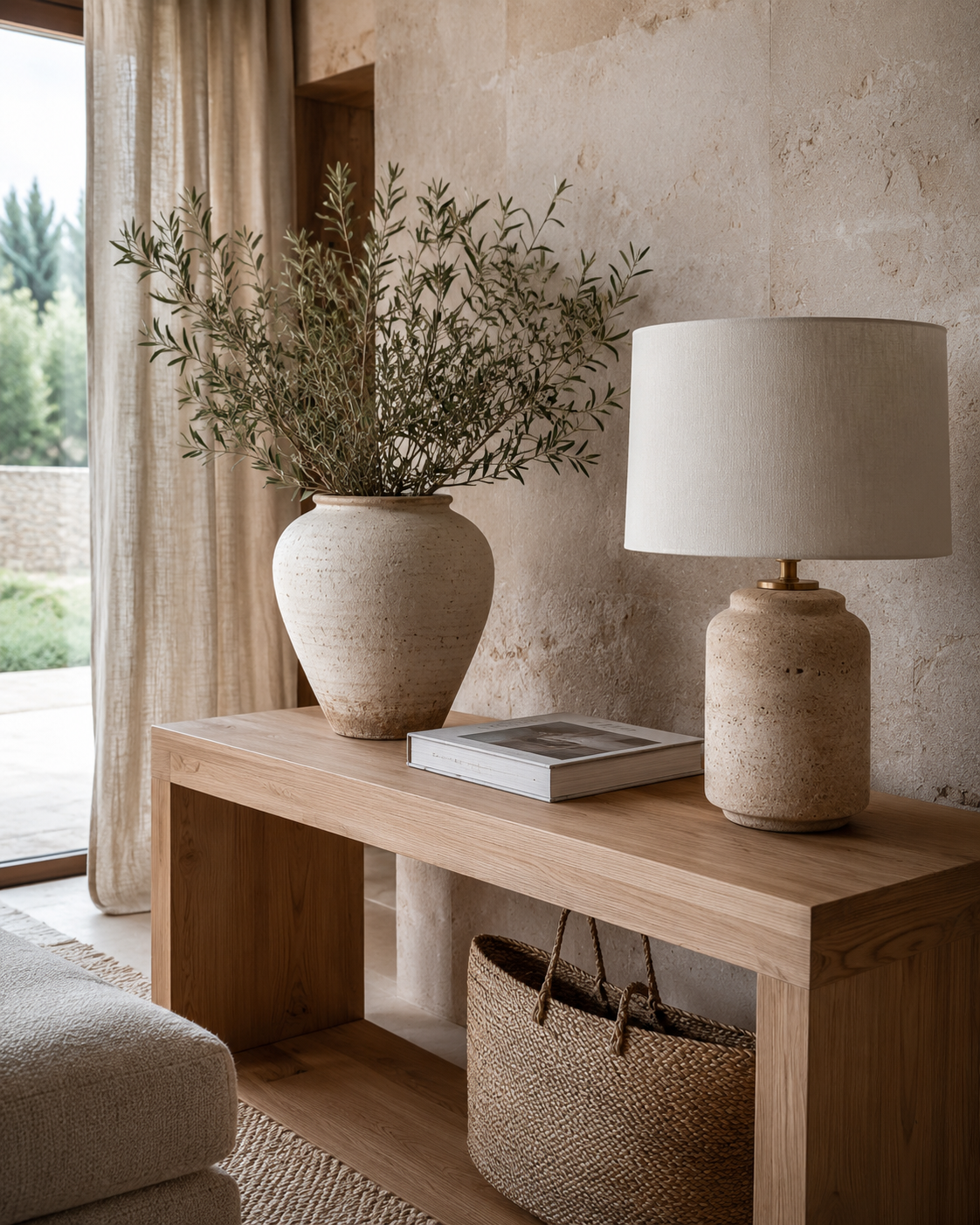 Detalle de materiales de interiorismo