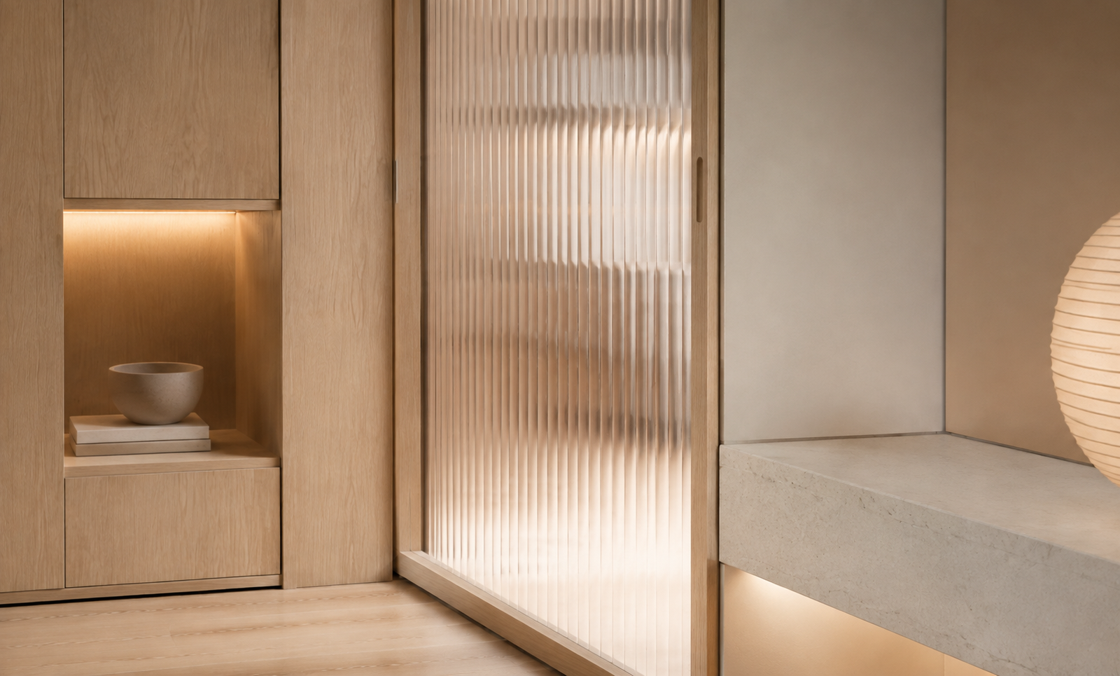 Materiales y colores del proyecto Apartamento Sereno