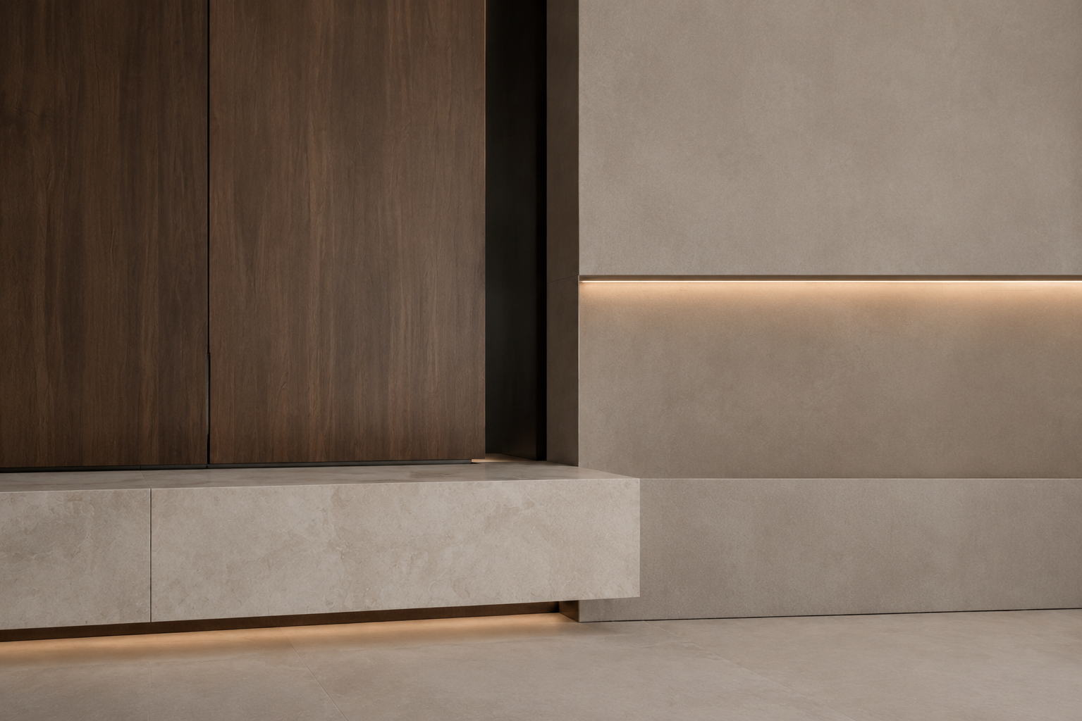 Detalle de materiales y geometrías del proyecto Líneas Limpias